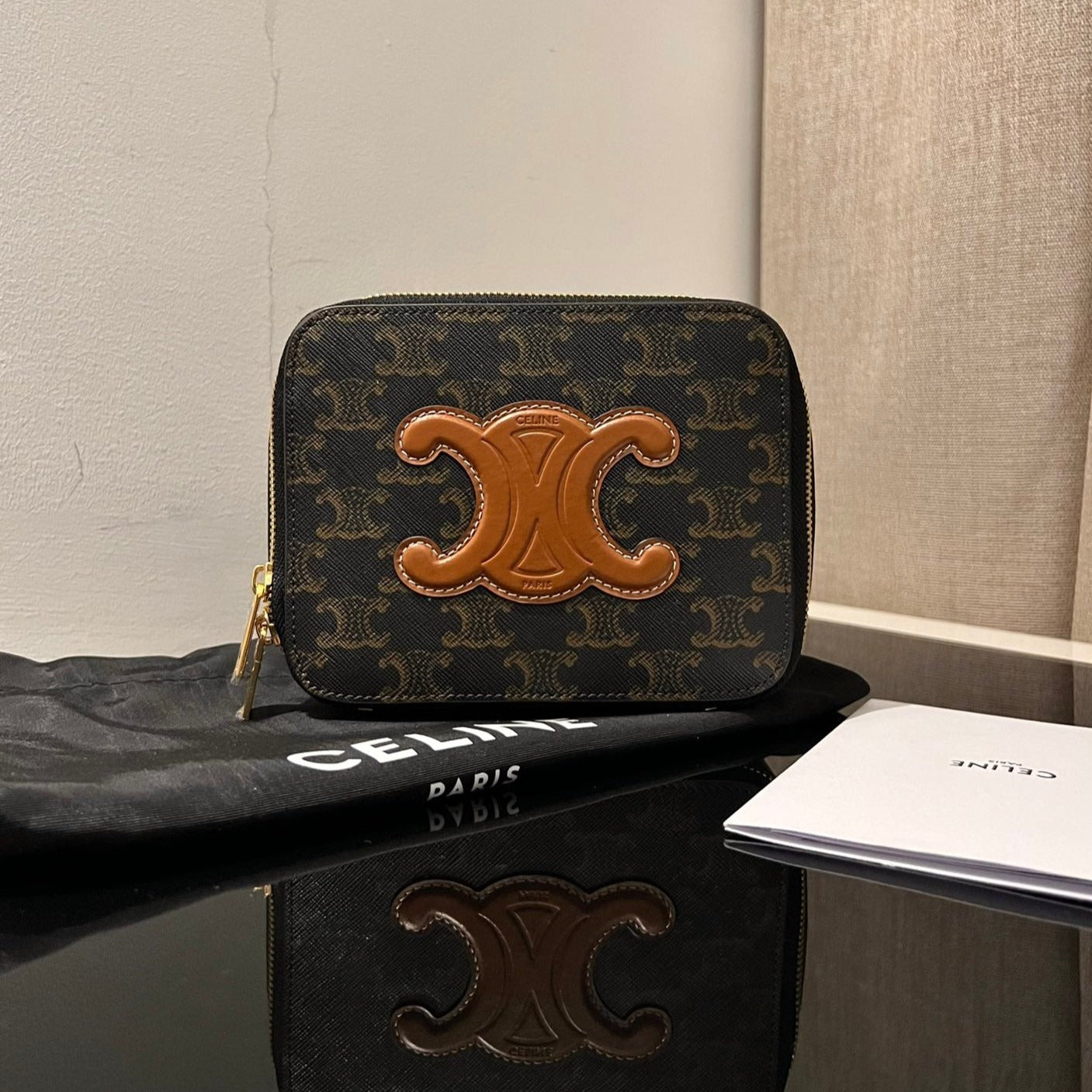 Celine BOX TRIPHOME 16 PRINTED CALSKIN