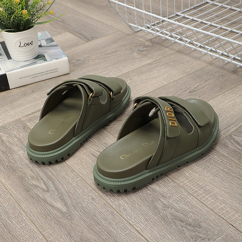 DIOR DIORact dad sandal mule khaki lambskin