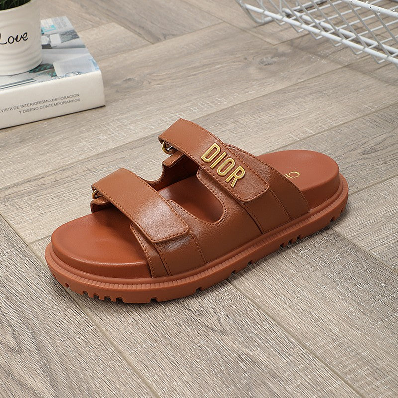 DIOR DIORact dad sandal mule dark brown lambskin