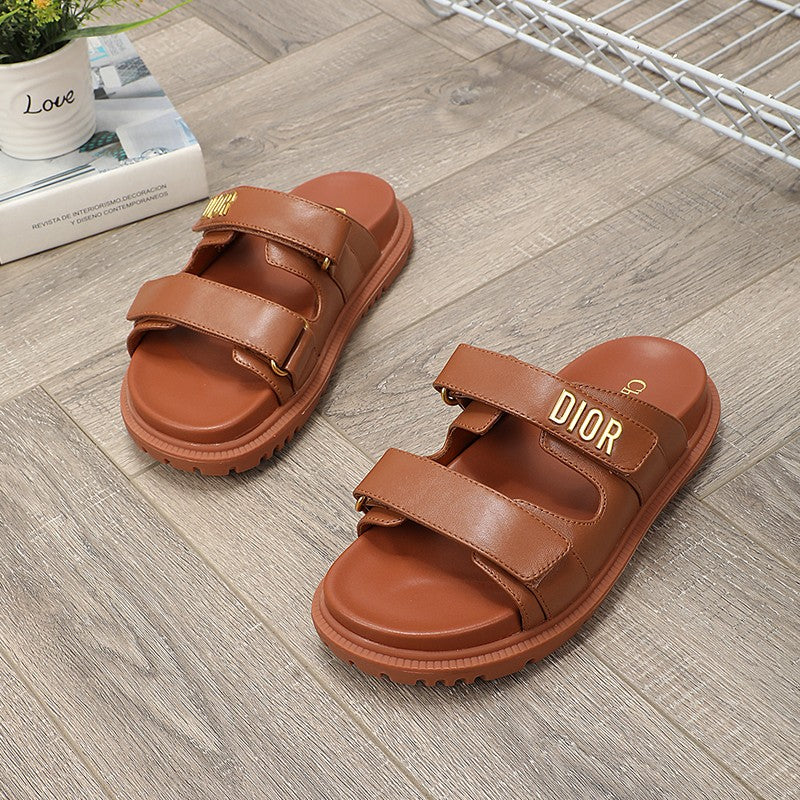 DIOR DIORact dad sandal mule dark brown lambskin