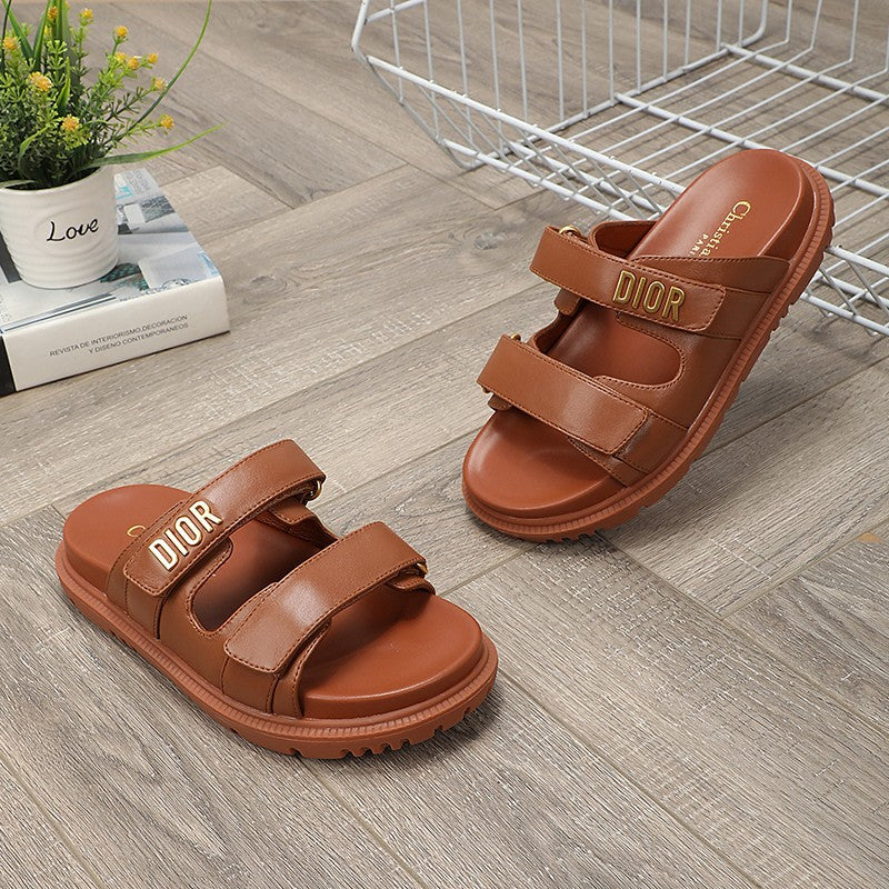 DIOR DIORact dad sandal mule dark brown lambskin