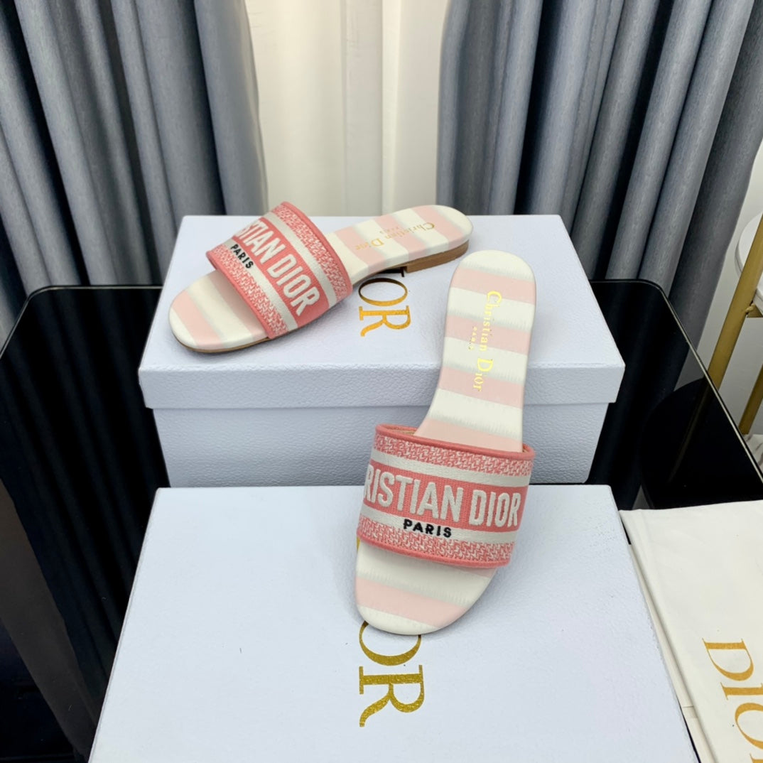 DIOR Mule Dway Slide 10mm Multi-motifs Style 45
