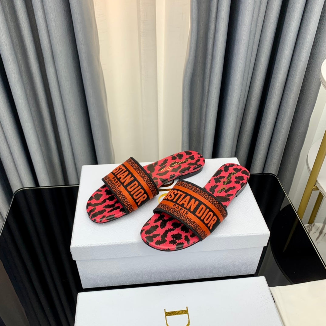 DIOR Mule Dway Slide 10mm Multi-motifs Style 43