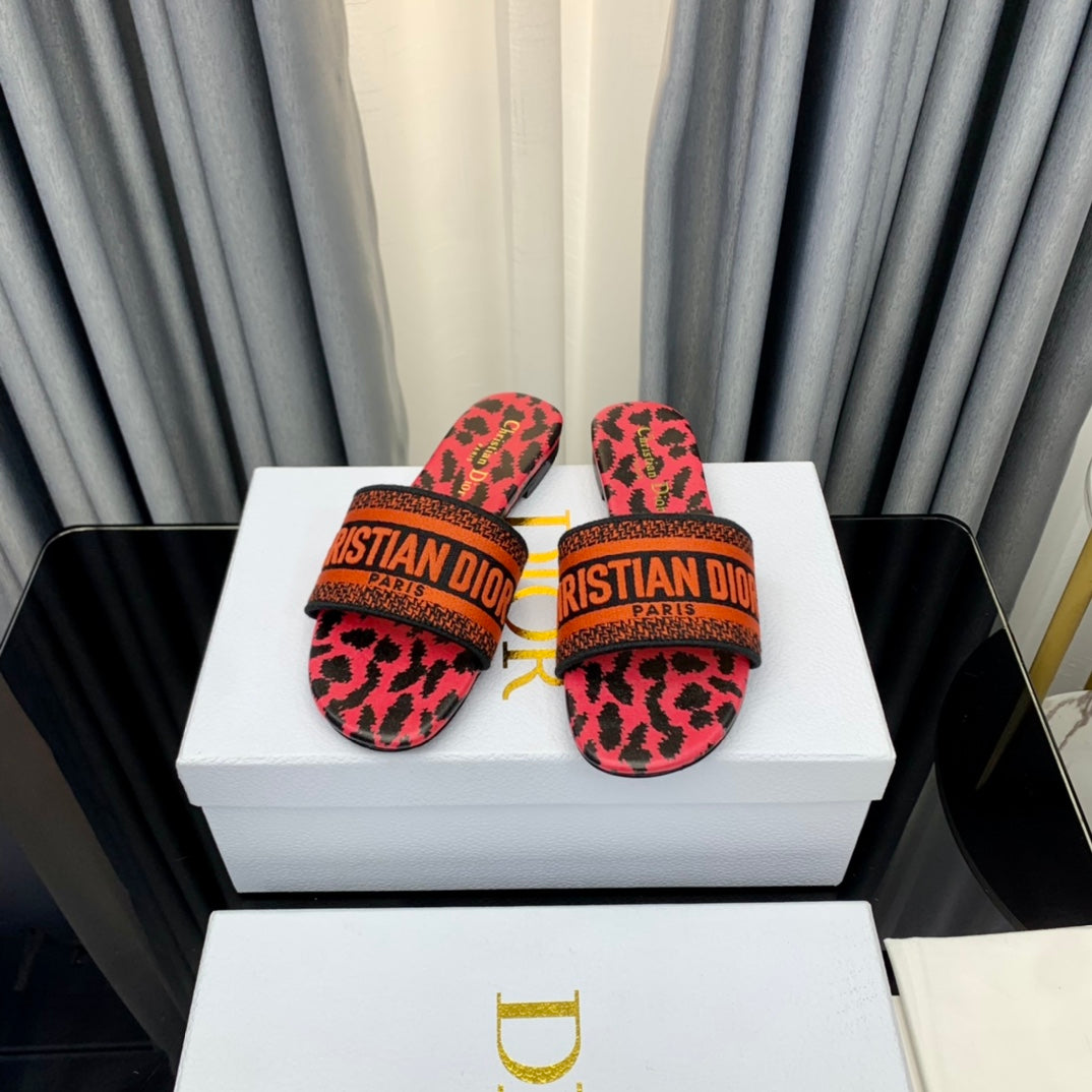 DIOR Mule Dway Slide 10mm Multi-motifs Style 43