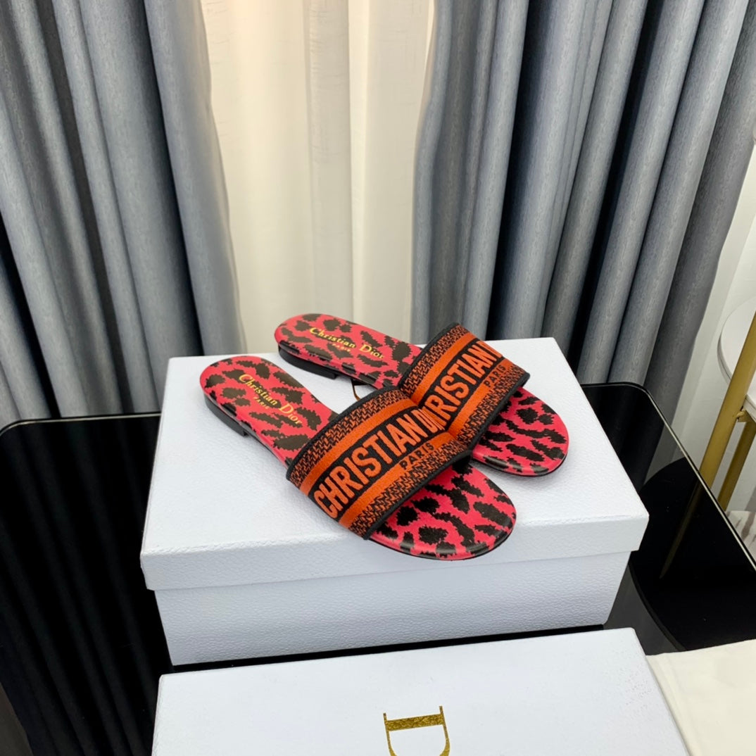 DIOR Mule Dway Slide 10mm Multi-motifs Style 43