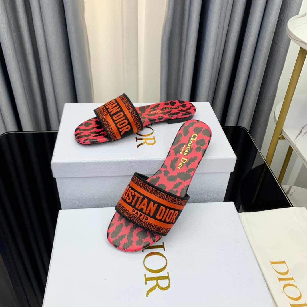 DIOR Mule Dway Slide 10mm Multi-motifs Style 43