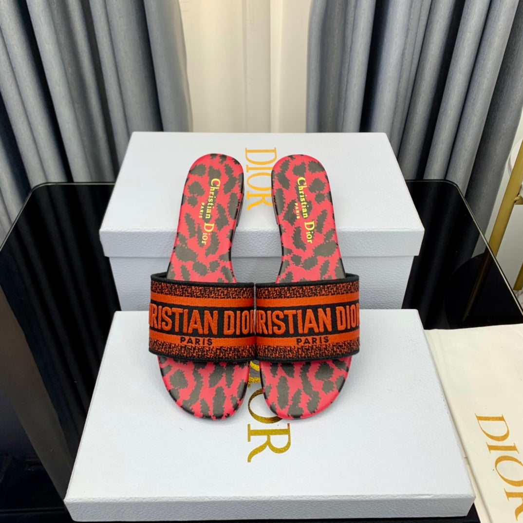 DIOR Mule Dway Slide 10mm Multi-motifs Style 43
