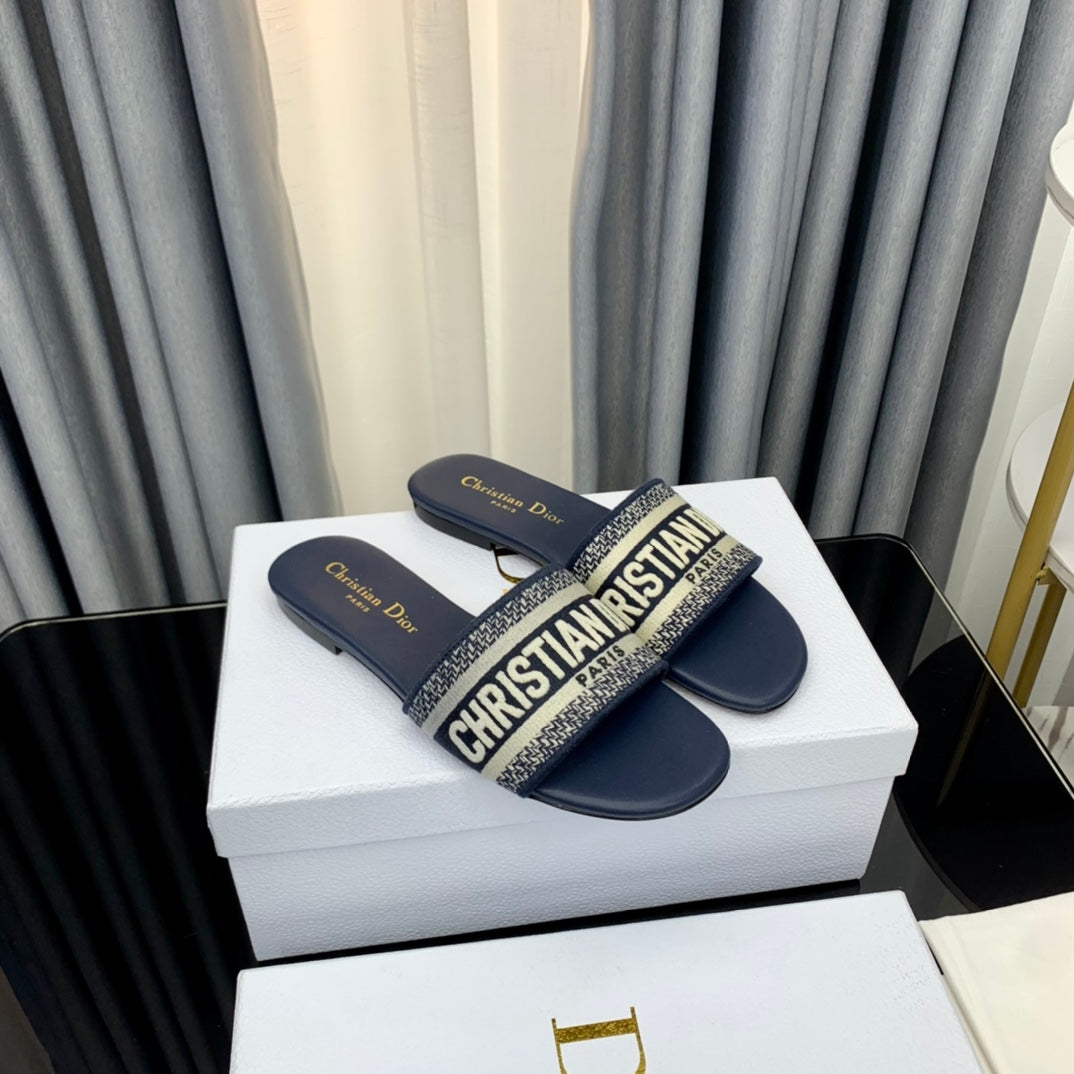 DIOR Mule Dway Slide 10mm Multi-motifs Style 41