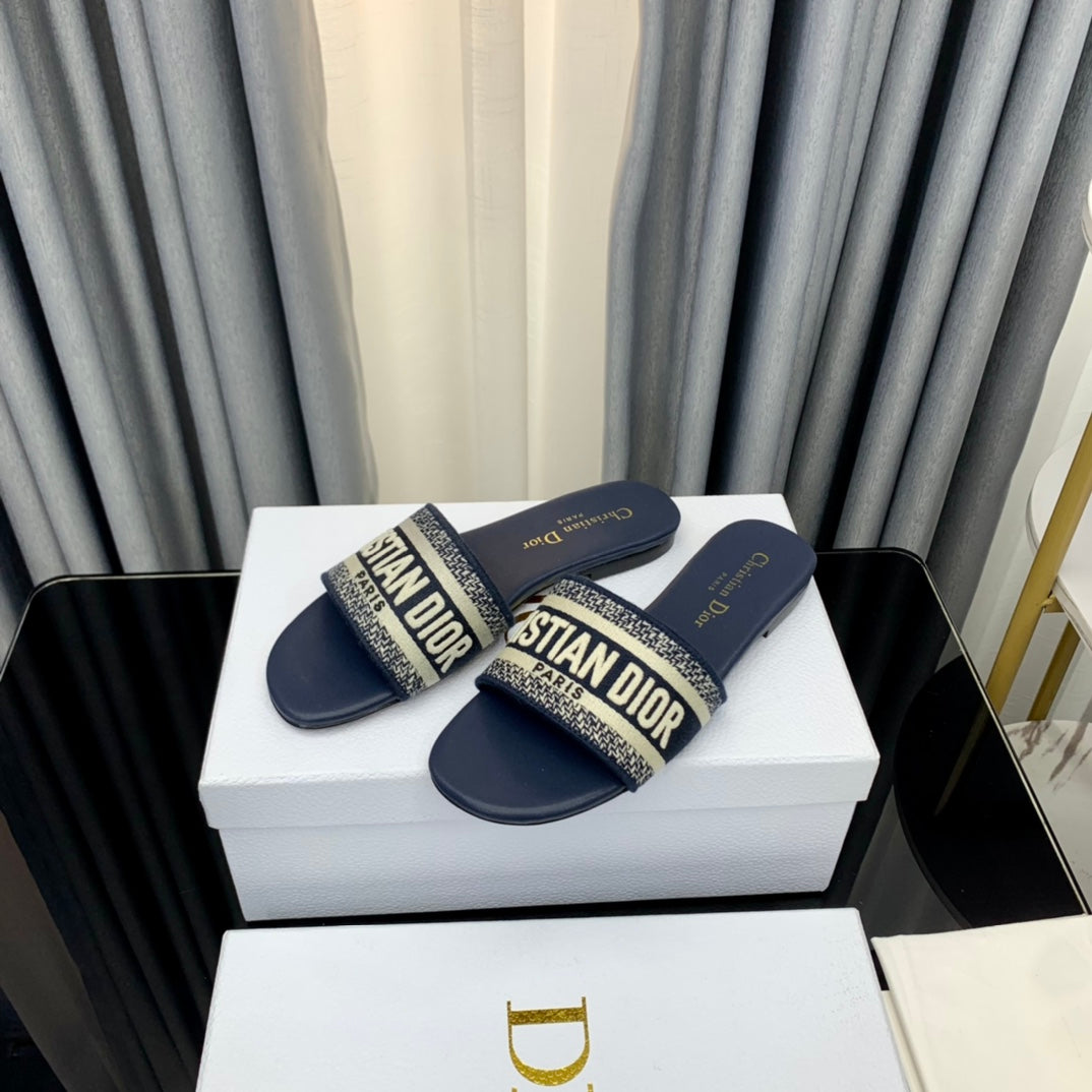 DIOR Mule Dway Slide 10mm Multi-motifs Style 41