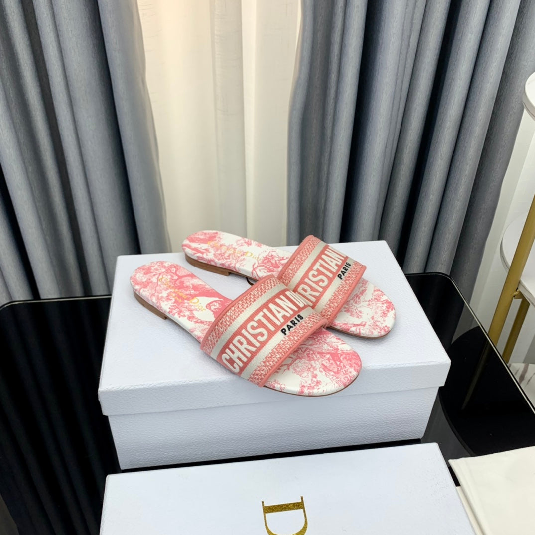 DIOR Mule Dway Slide 10mm Multi-motifs Style 39