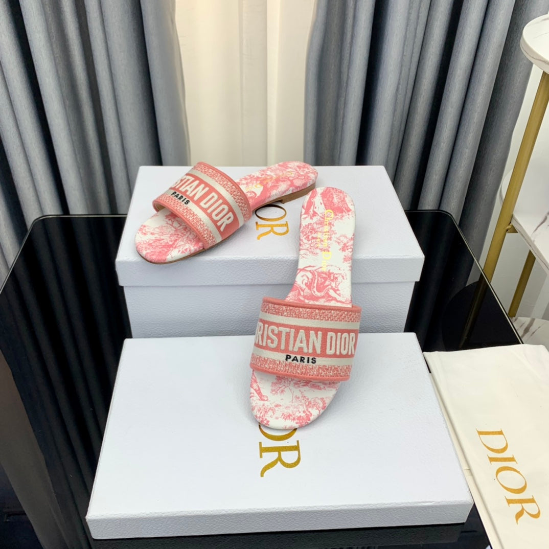 DIOR Mule Dway Slide 10mm Multi-motifs Style 39