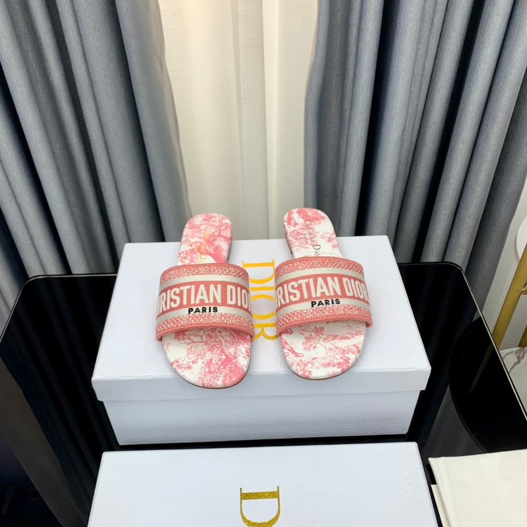 DIOR Mule Dway Slide 10mm Multi-motifs Style 39