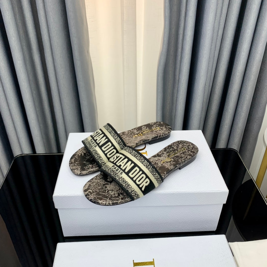 DIOR Mule Dway Slide 10mm Multi-motifs Style 70