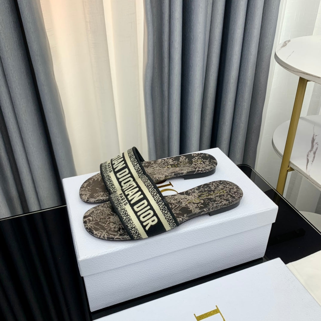 DIOR Mule Dway Slide 10mm Multi-motifs Style 70