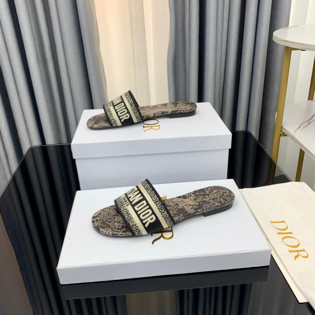 DIOR Mule Dway Slide 10mm Multi-motifs Style 70