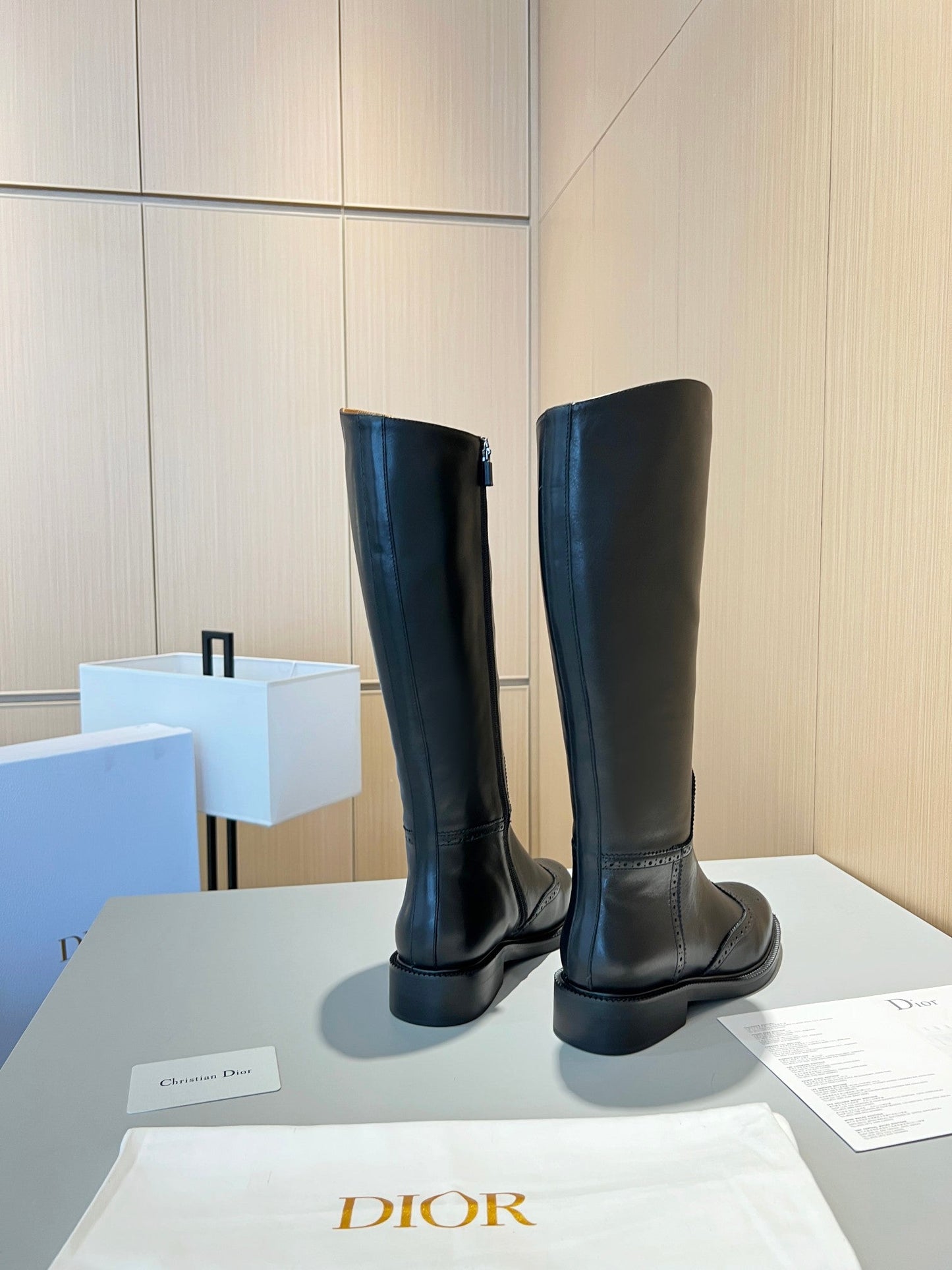 DIOR High Boots Black Calfskin