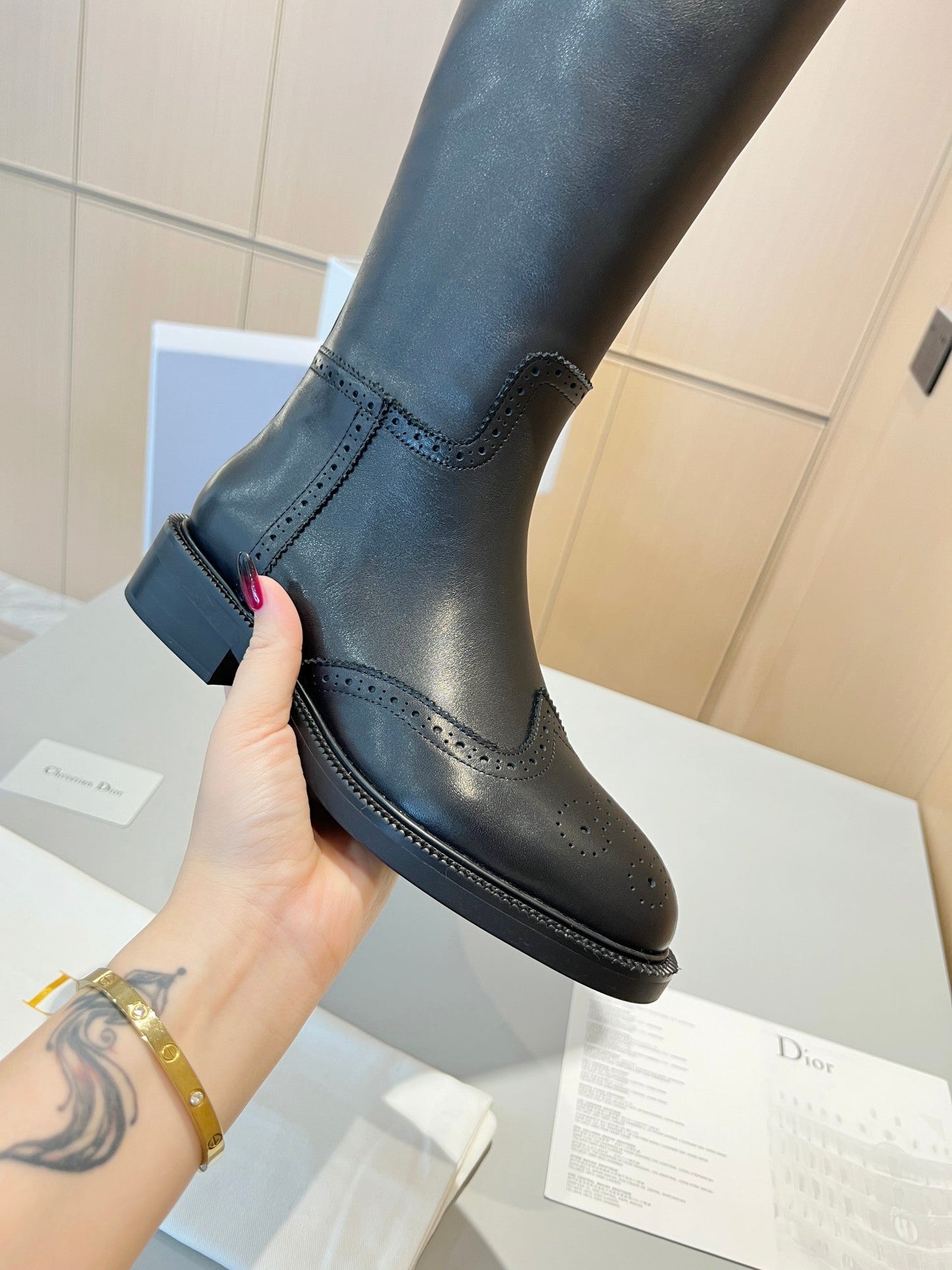 DIOR High Boots Black Calfskin