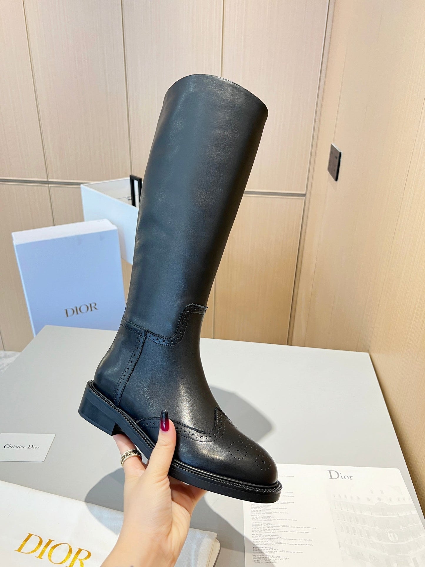 DIOR High Boots Black Calfskin