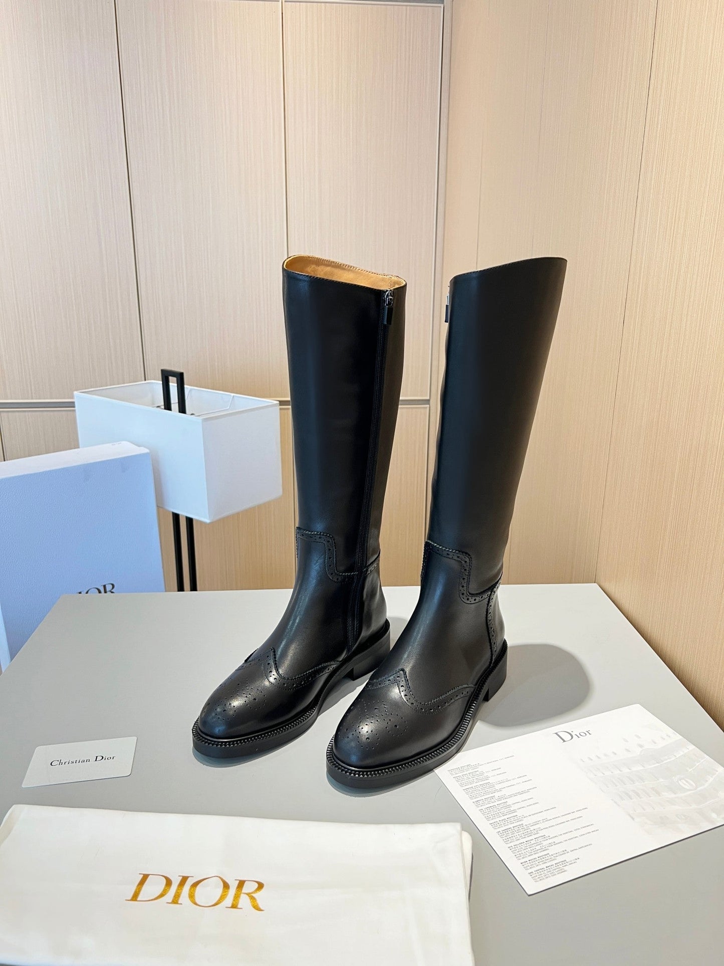DIOR High Boots Black Calfskin