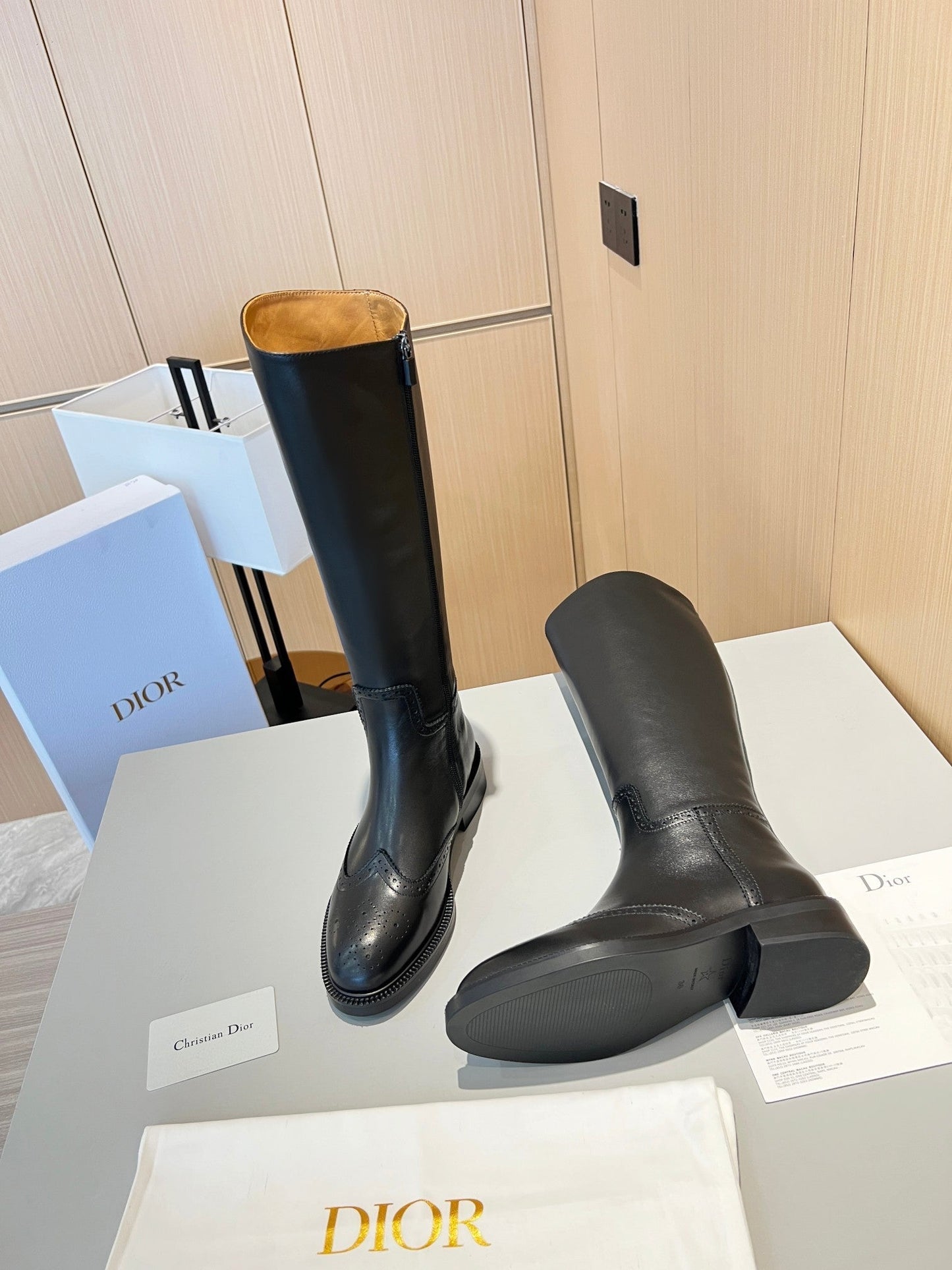 DIOR High Boots Black Calfskin