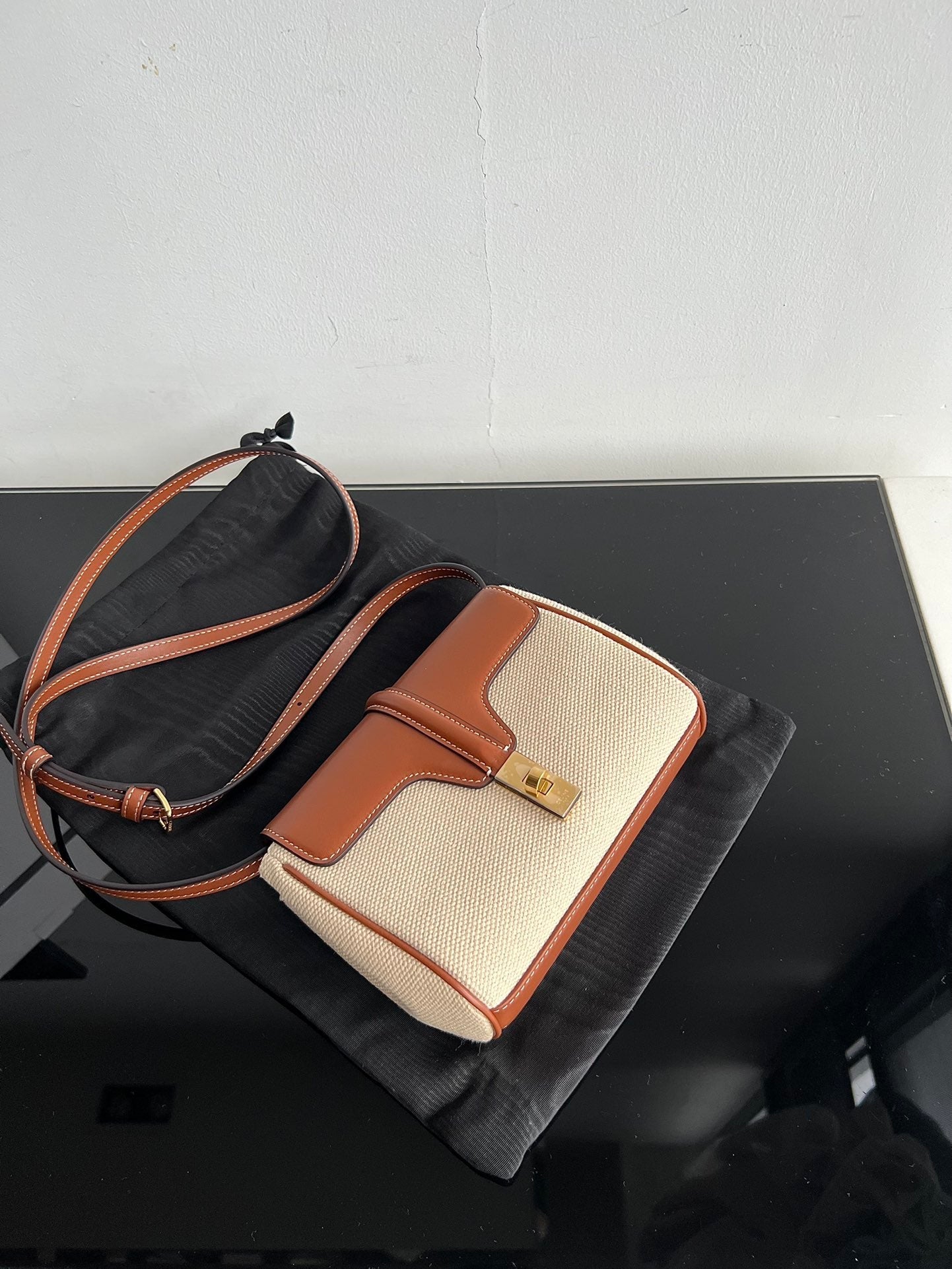 Celine SOFT 18 BEIGE BROWN CALFSKIN