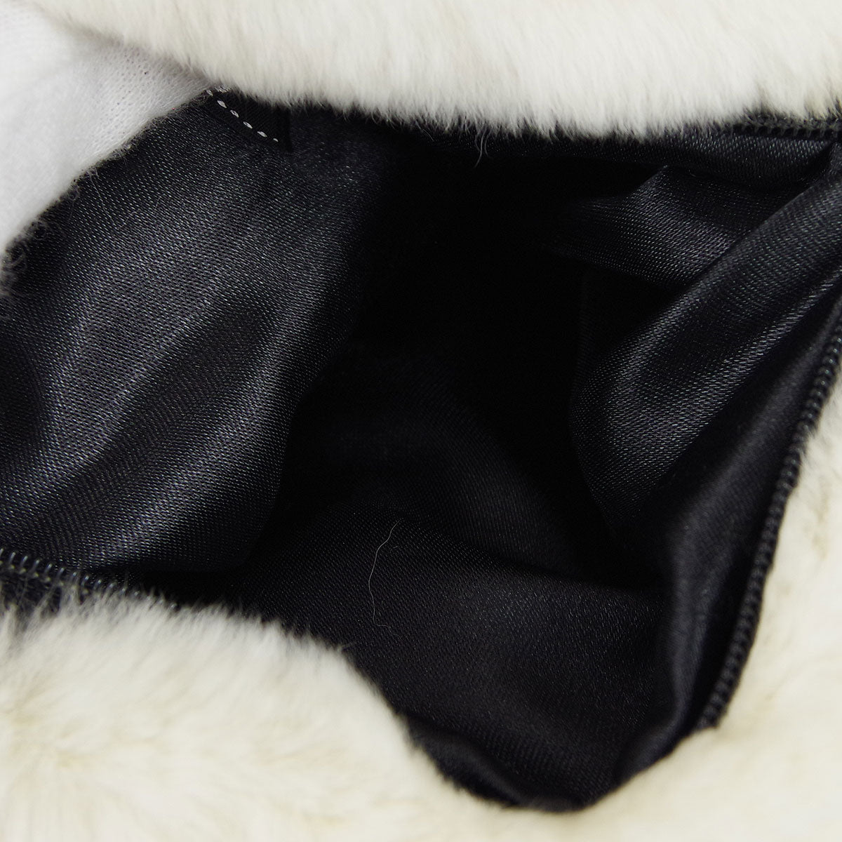 Chanel Arm Chain Shoulder Bag White Fur