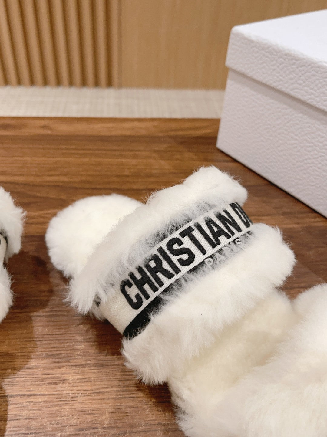 DIOR Sandal White Black Fleece And Canvas Fabric