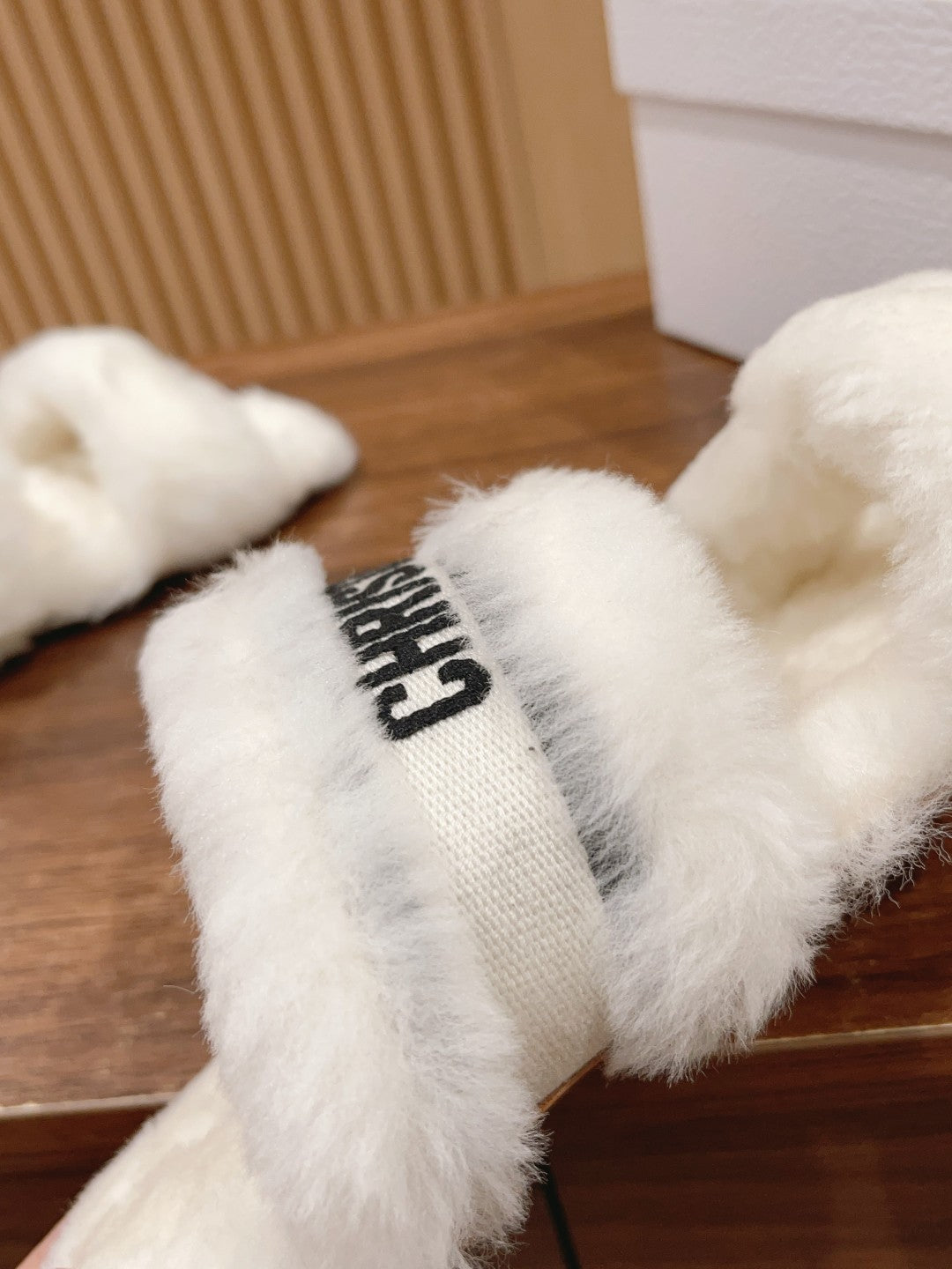 DIOR Sandal White Black Fleece And Canvas Fabric