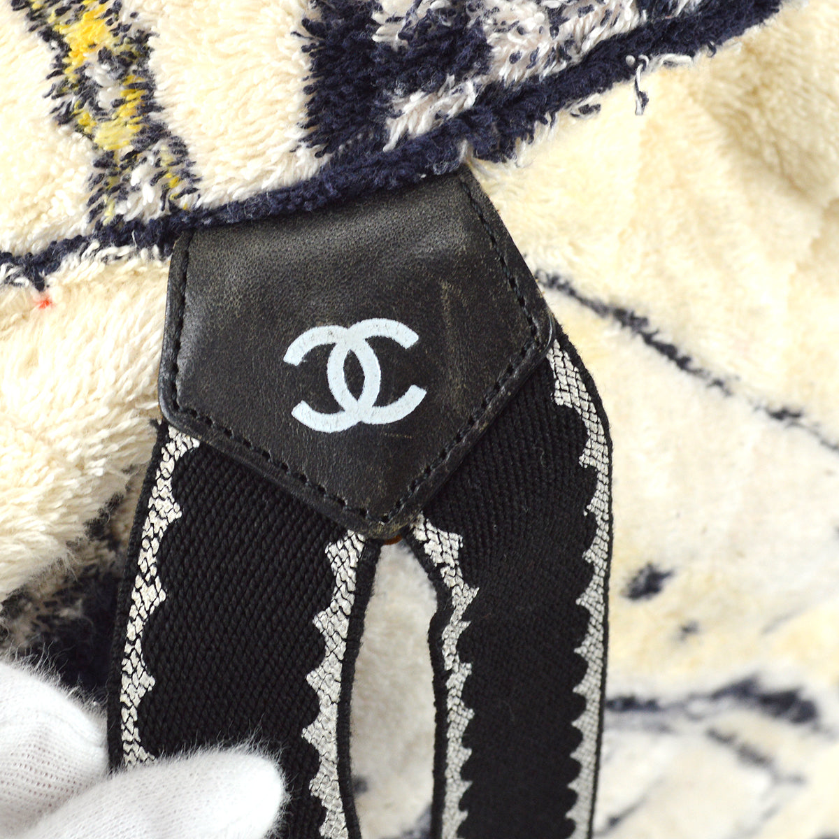 Chanel Backpack Bag Ivory Terry Cloth