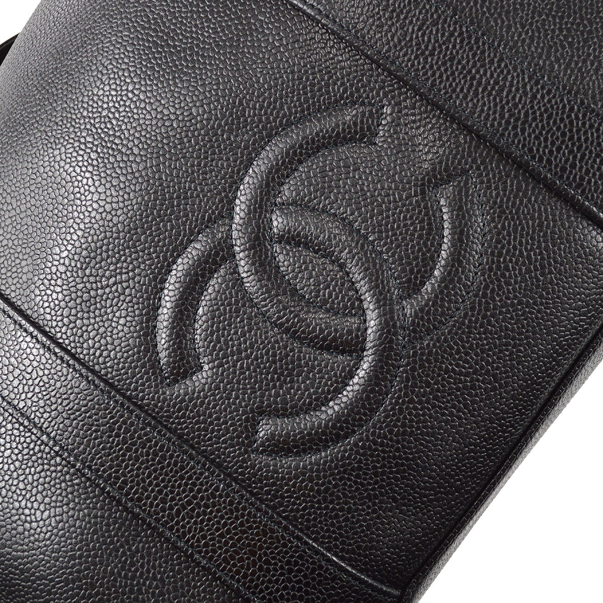 Chanel 2way Duffle Shoulder Handbag Black Caviar