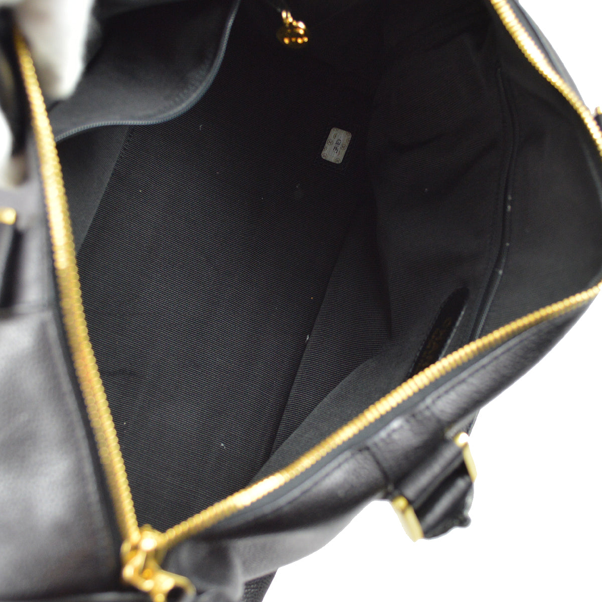 Chanel 2way Duffle Shoulder Handbag Black Caviar