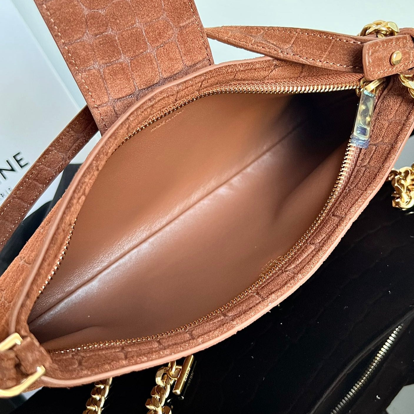 Celine WILTERN TRIOMPHE BAG 31 ORIGINAL SIENNA BROWN LEATHER