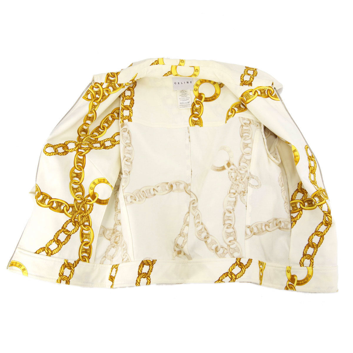 Celine 2000s chain-link print skirt suit #38