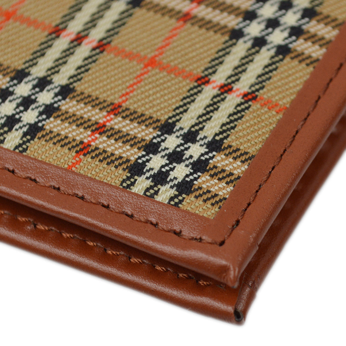 Burberry Beige House Check Card Holder Wallet