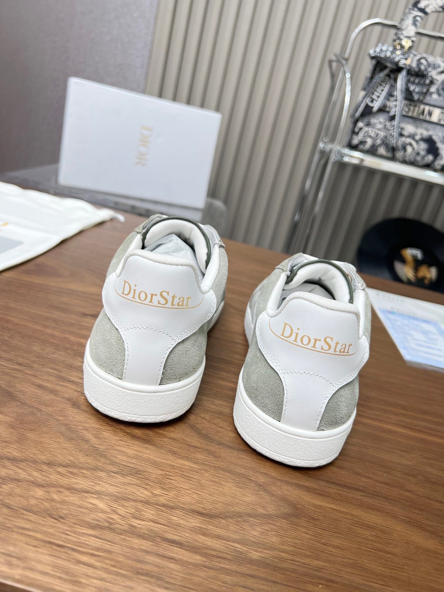 DIOR Star Sneaker Grey Green Suede And Calfskin