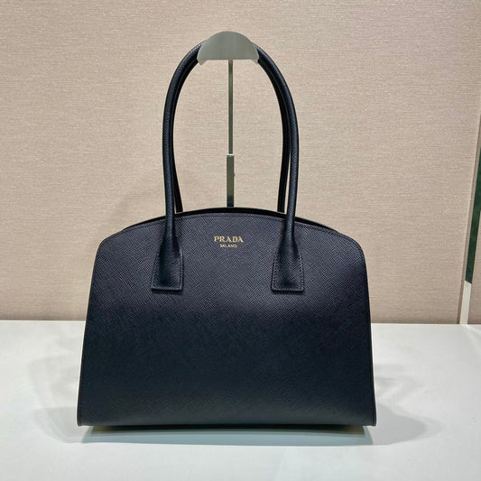 PRADA SHOPPING BAG 36 IN BLACK SAFFIANO LEATHER
