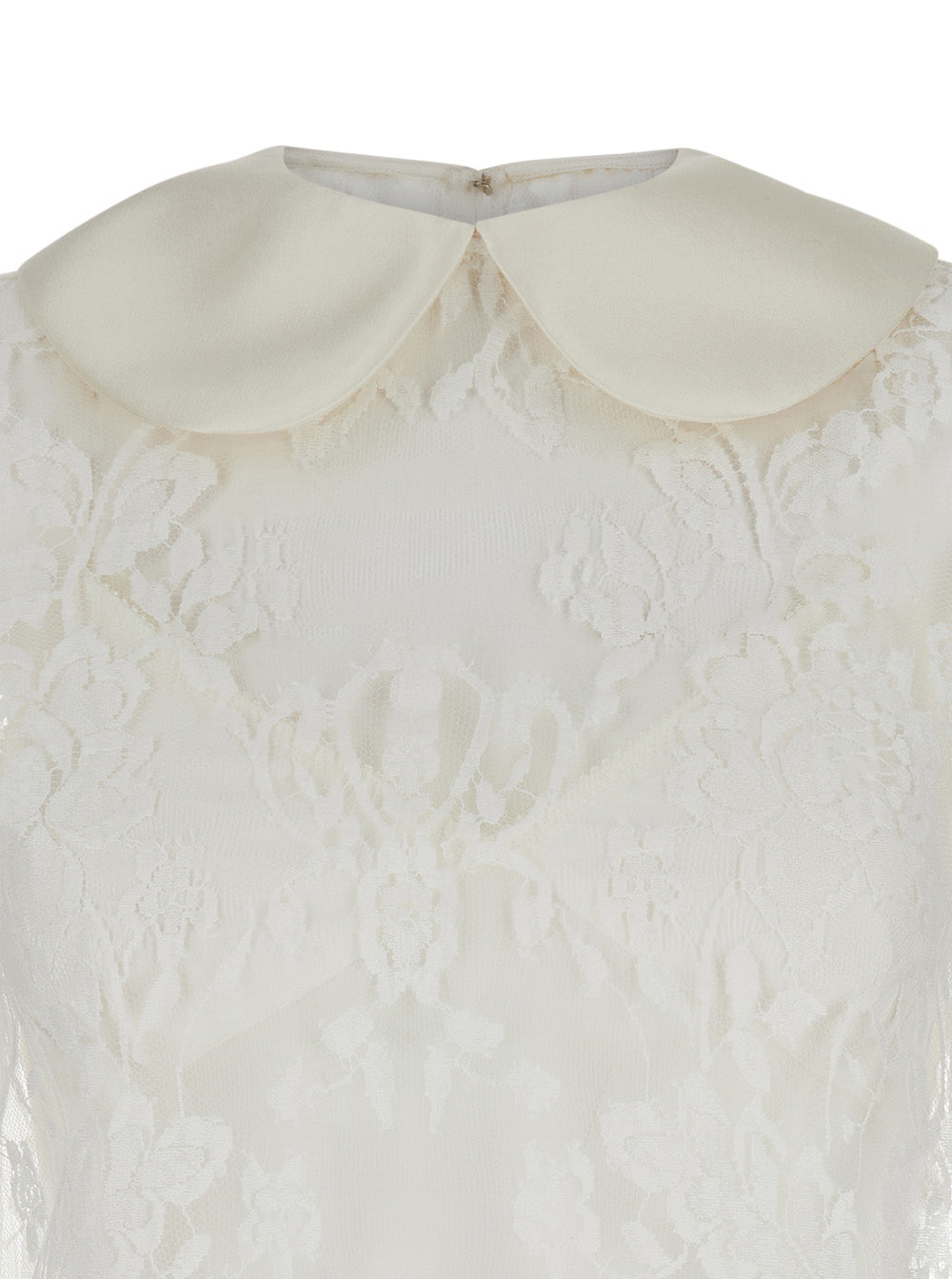 Dolce & Gabbana Women White Minidress In Chantilly Lace Woman