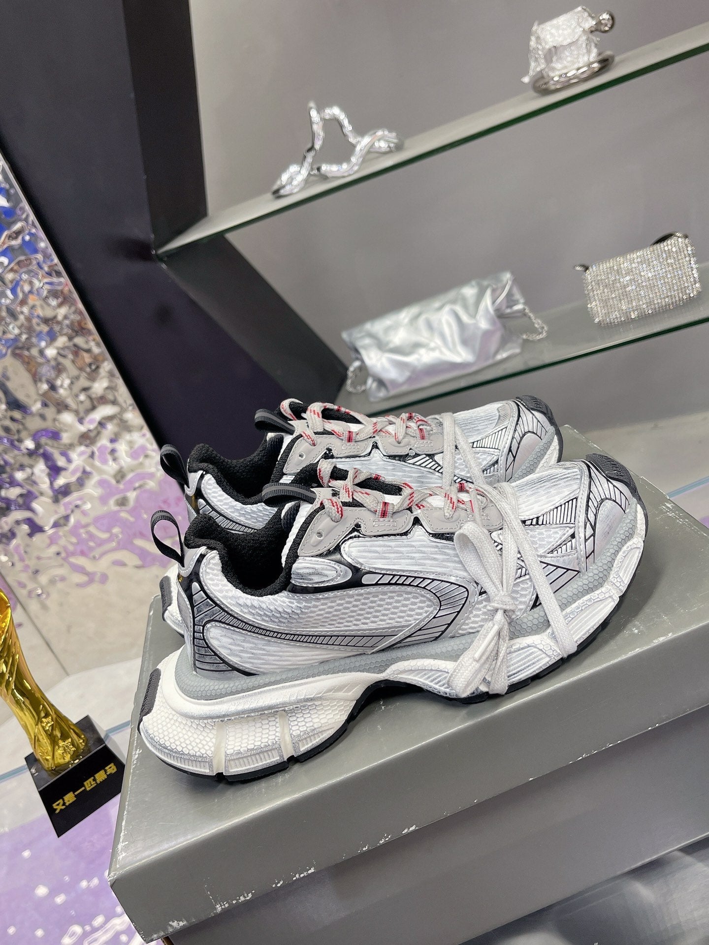 Balanciaga 3XL SNEAKER IN GRAY MIX WHITE MESH AND POLYURETHANE