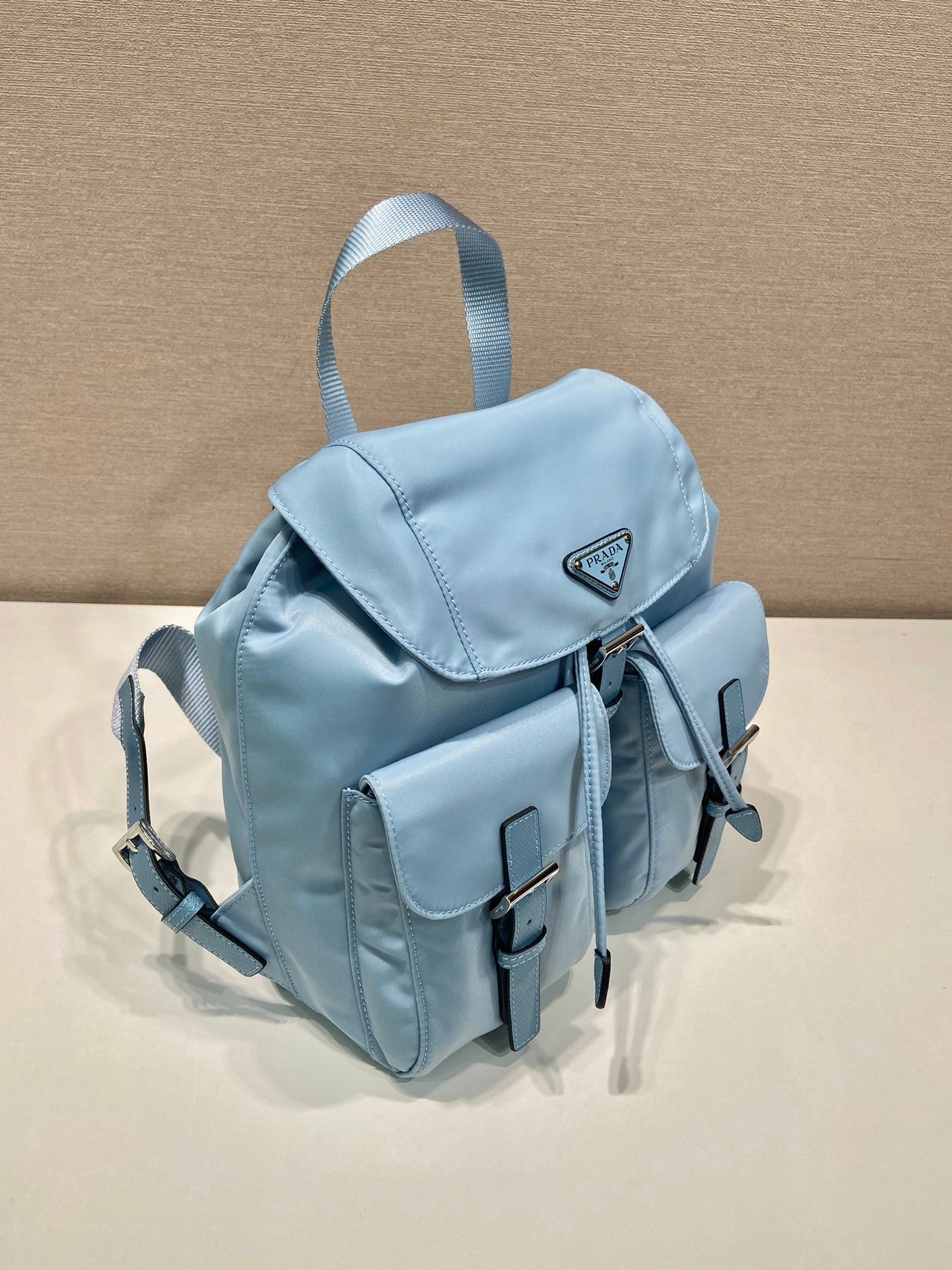 PRADA SMALL BACKPACK 28 IN SKY BLUE PARACHUTE FABRIC