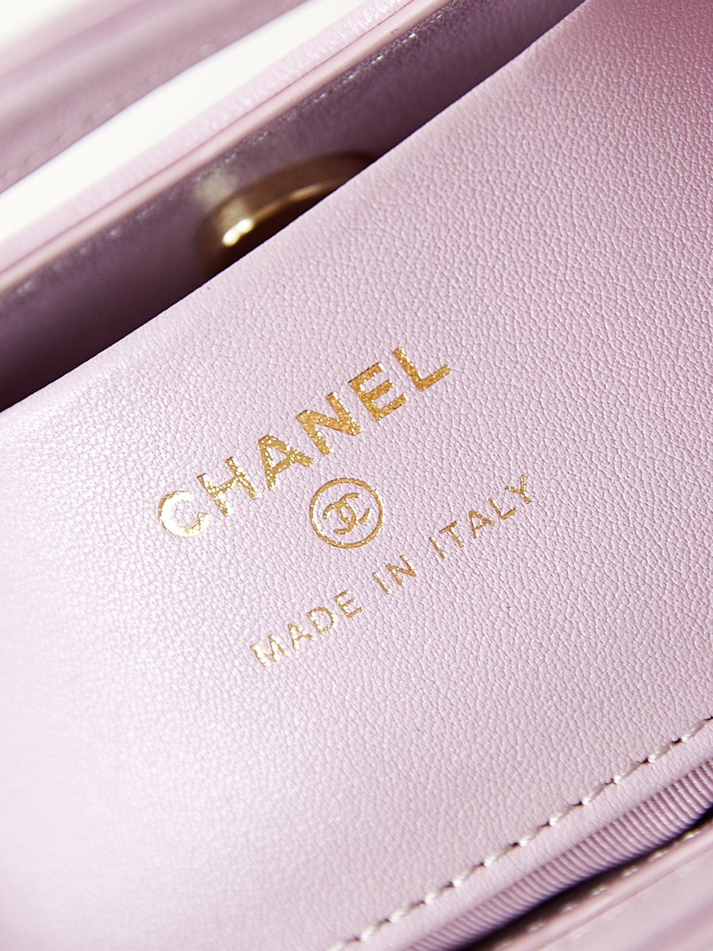 CHANEL 24s31 nano shopping bag 17.5cm pink lambskin gold hardware