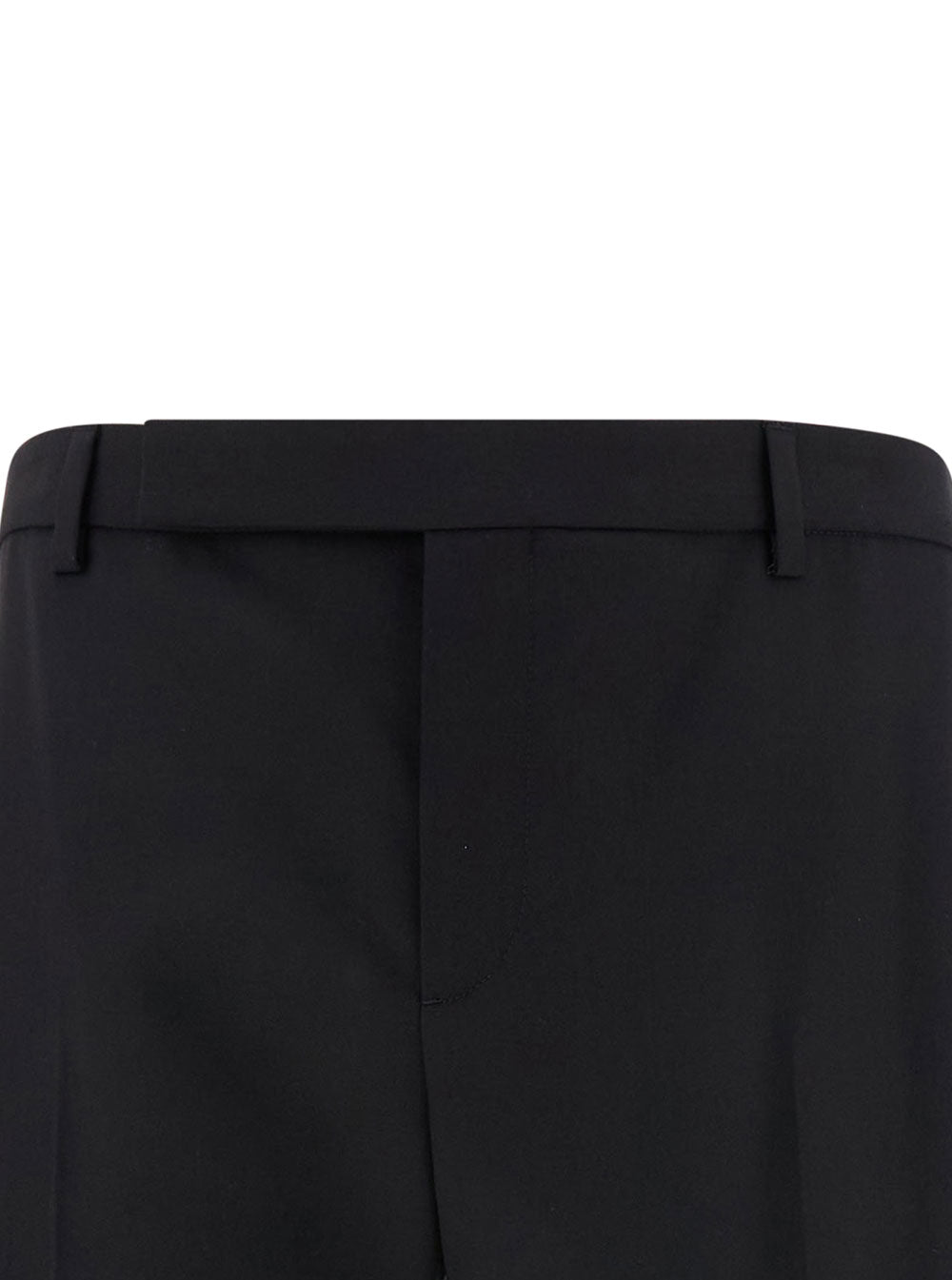 Saint Laurent Men Black Tailored Pants With Front Pinces In Wool Man
