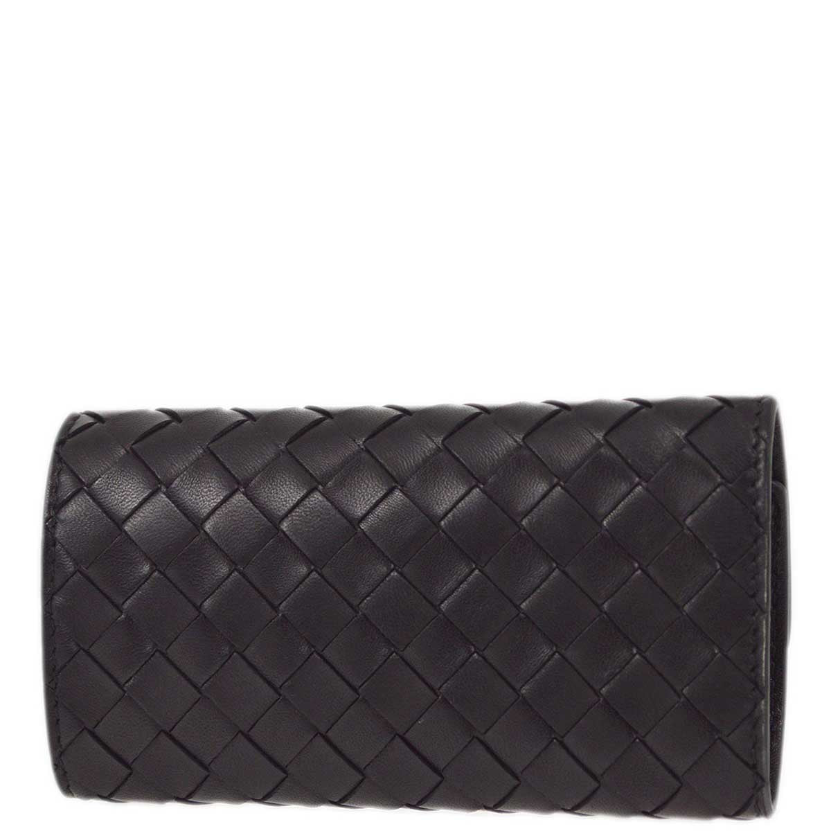 Bottega Veneta Intrecciato Key Case Black Small New