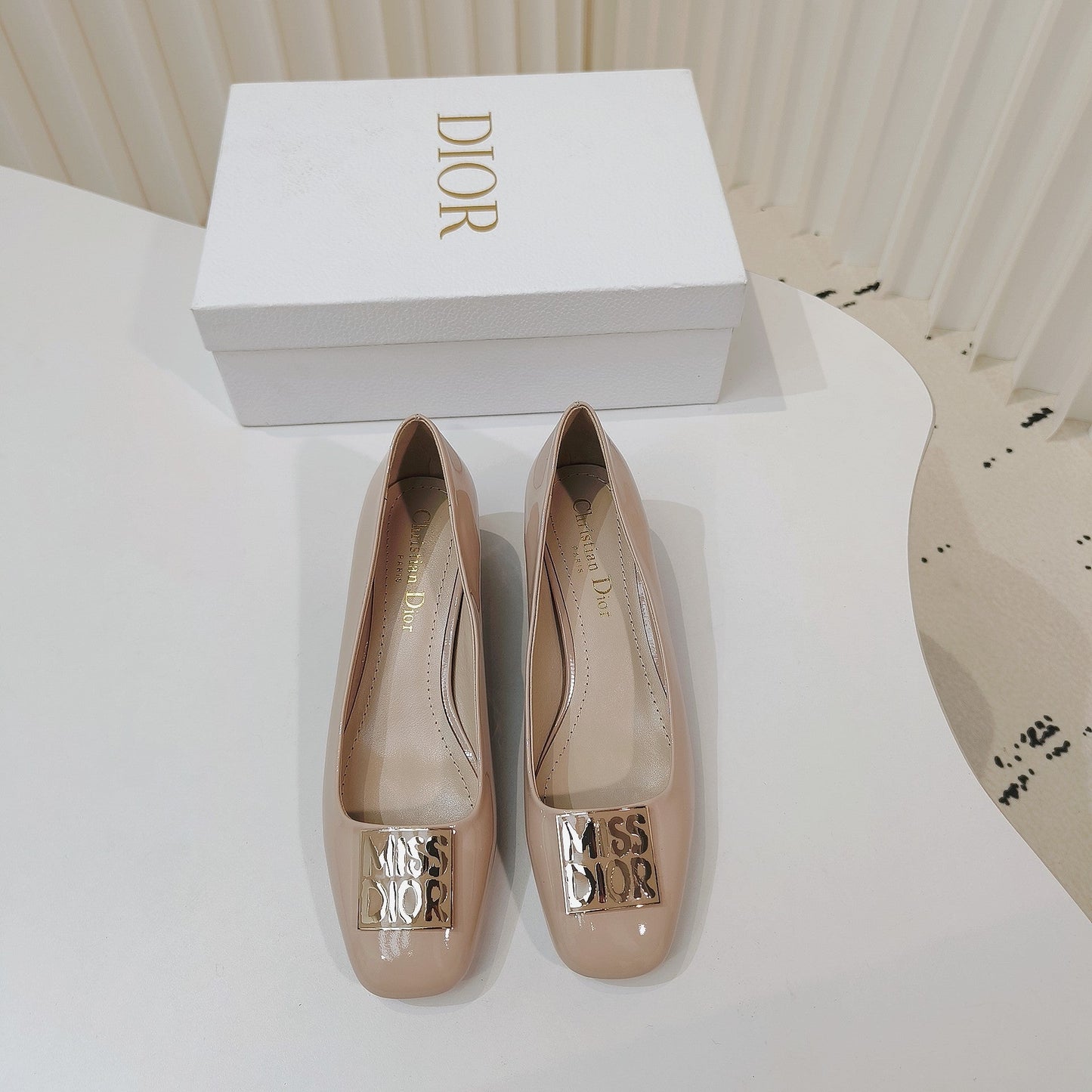 DIOR Miss DIOR Pump 40mm In Beige Cowhide 111364