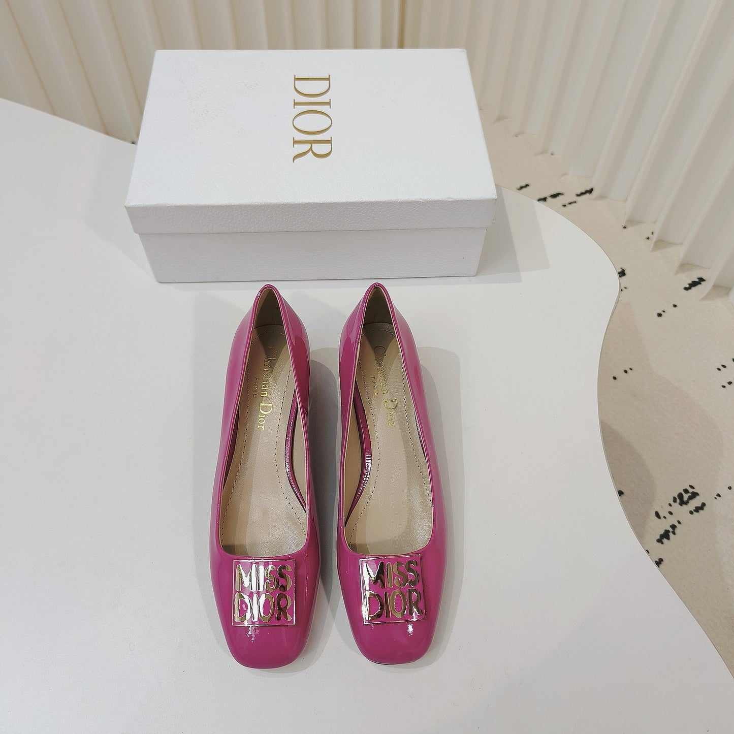 DIOR Miss DIOR Pump 40mm In Deep Pink Cowhide 111366