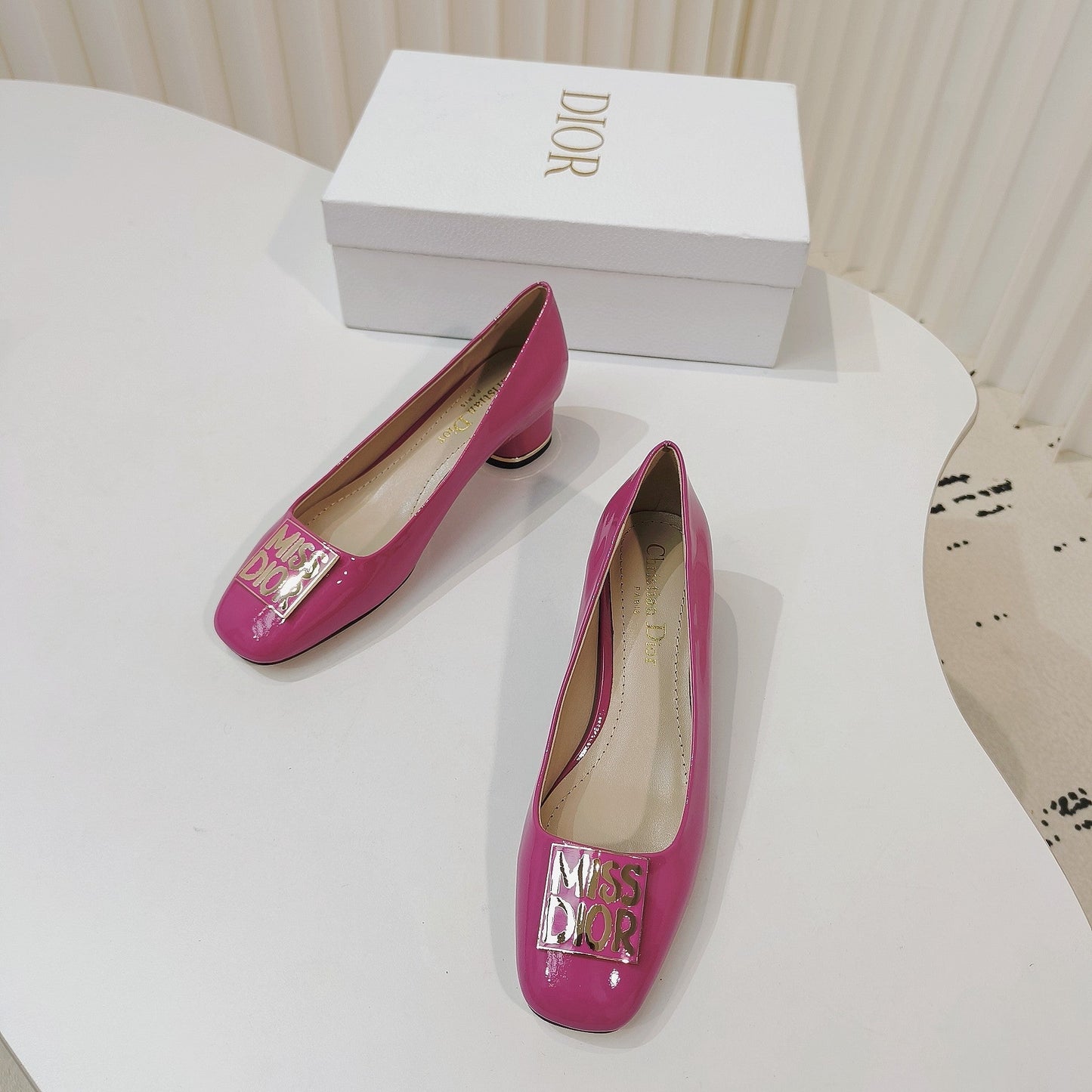 DIOR Miss DIOR Pump 40mm In Deep Pink Cowhide 111366
