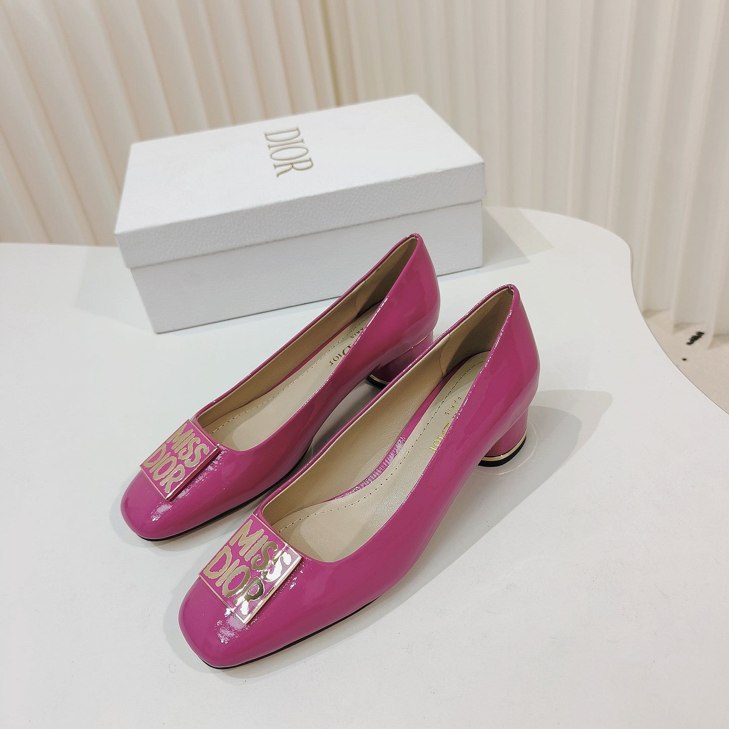 DIOR Miss DIOR Pump 40mm In Deep Pink Cowhide 111366