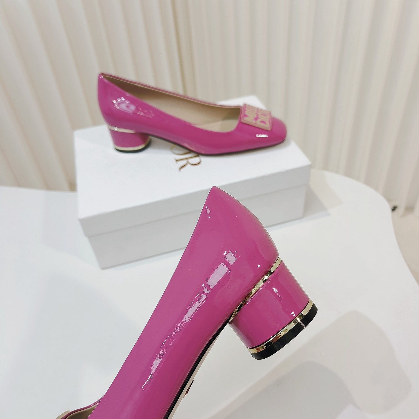 DIOR Miss DIOR Pump 40mm In Deep Pink Cowhide 111366