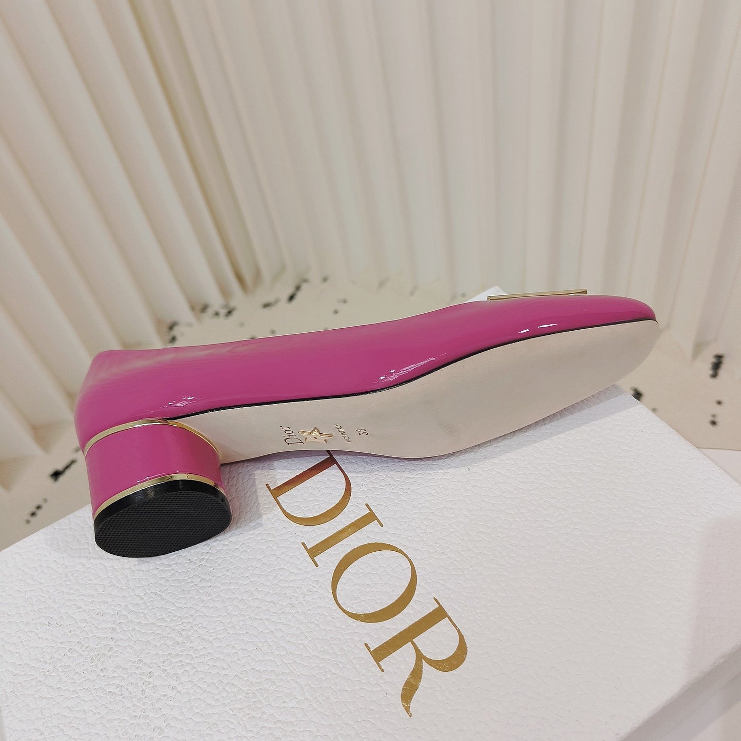 DIOR Miss DIOR Pump 40mm In Deep Pink Cowhide 111366
