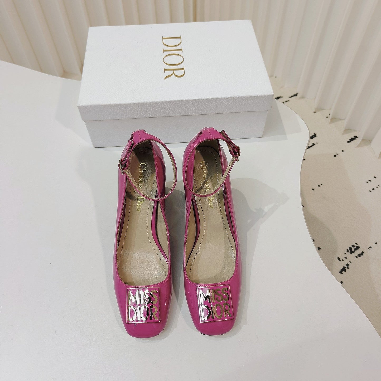 DIOR Miss DIOR Pump 85mm In Deep Pink Cowhide 111337