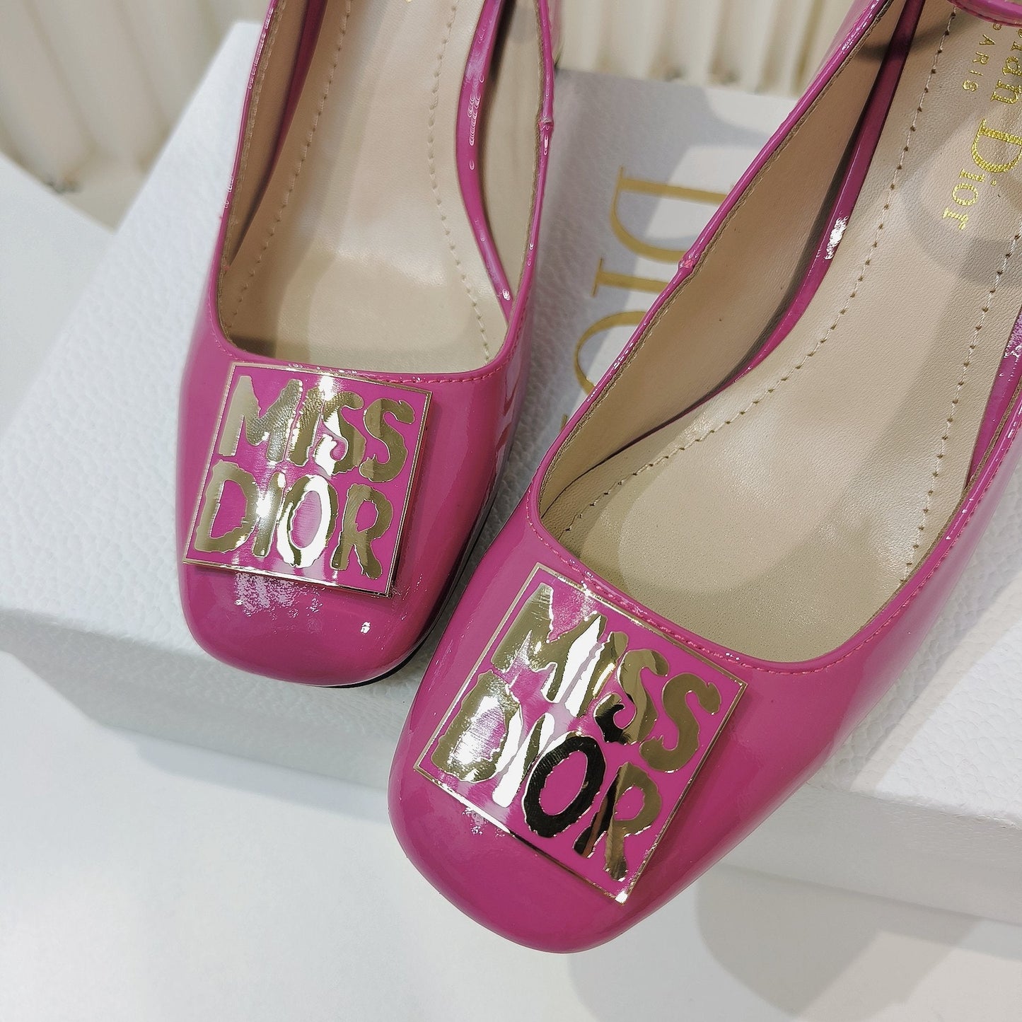 DIOR Miss DIOR Pump 85mm In Deep Pink Cowhide 111337